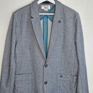 Original Penguin Light Blue/Gray Sport Coat, Size Large‎